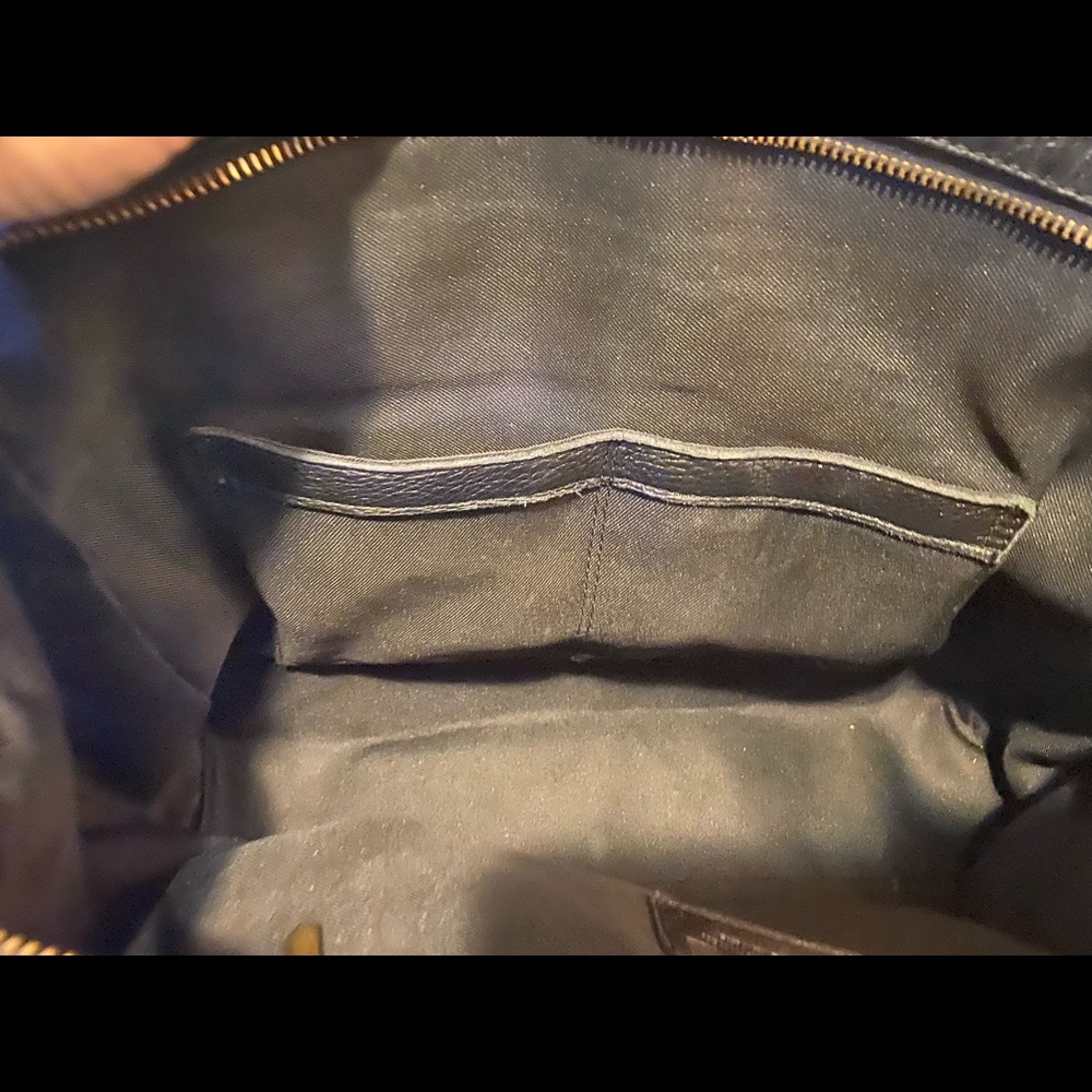 INNUE Made in Italy black leather satchel - Picture 7 of 10